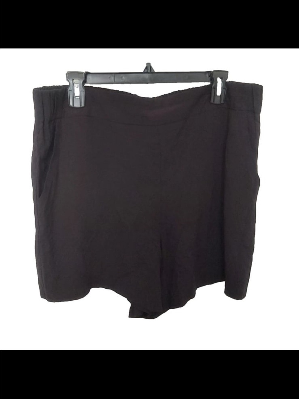 Nine West Black Paperbag Shorts Rayon w Slip Pockets